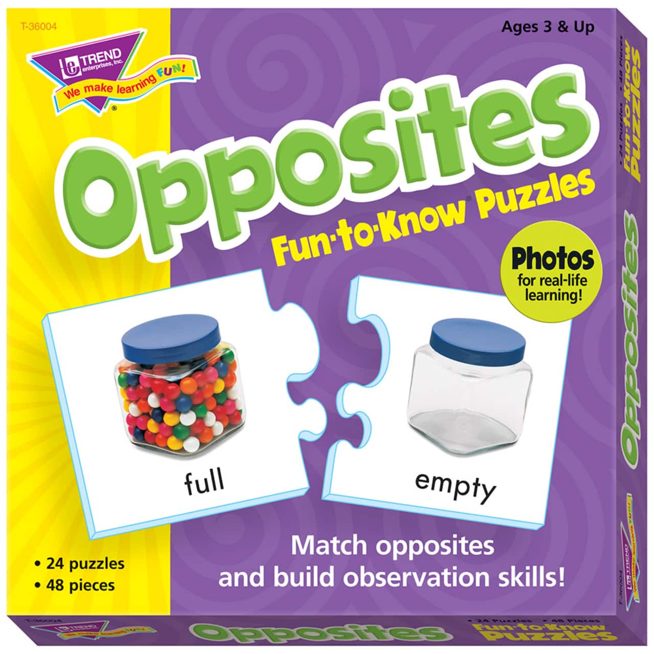 Trend Enterprises® Opposites Fun-to-Know Puzzles